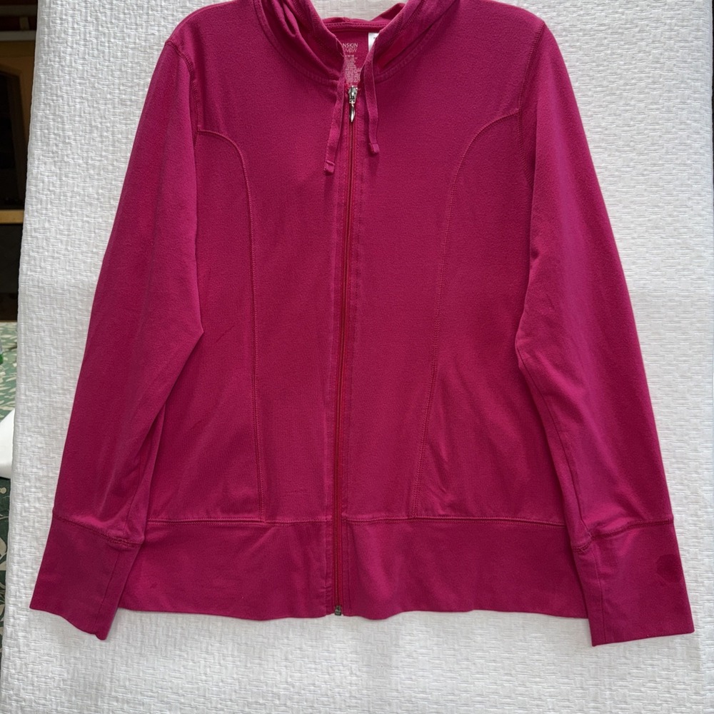 Active Danskin Now Women's XL 16-18 Pink Zip Up Hoodie